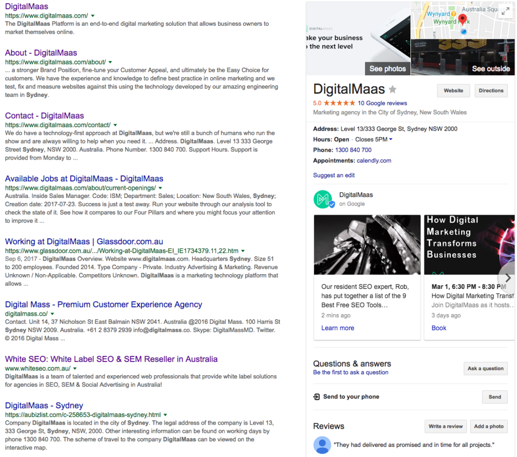 DigitalMaas Google My Business Listing