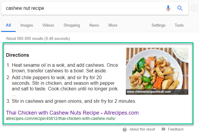 Recipe Schema Markup