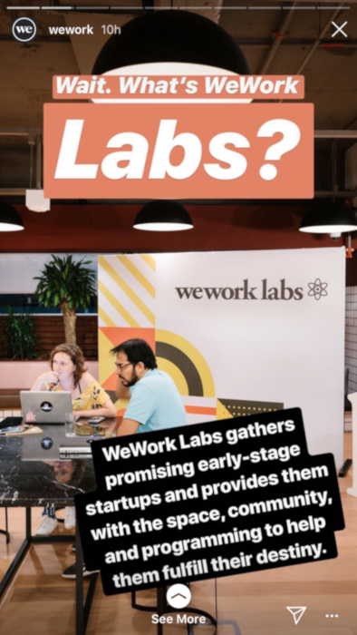 Instagram Stories - WeWork