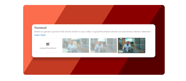 Choosing thumbnail for your YouTube video