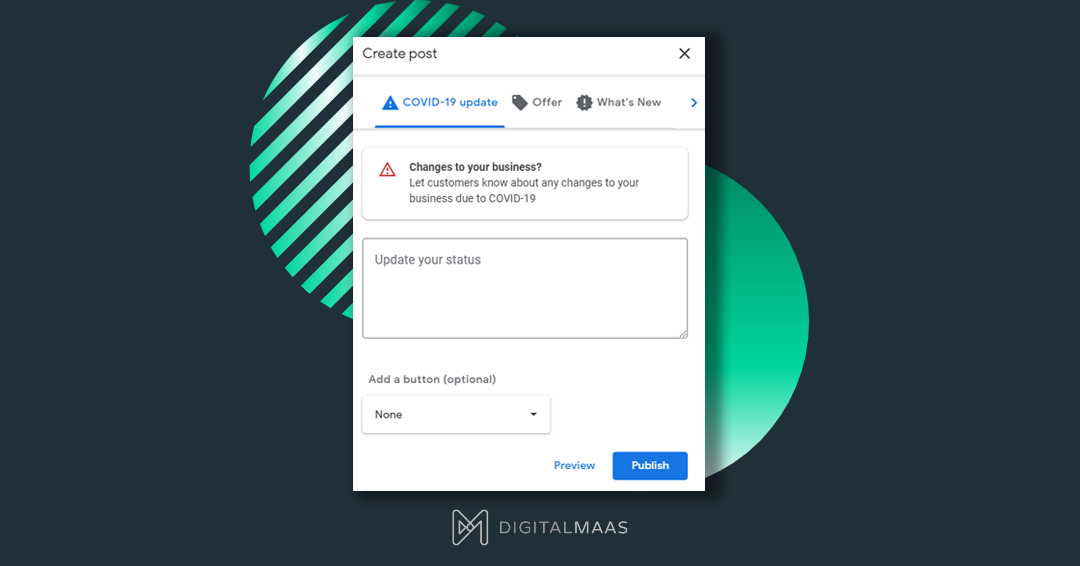 Google My Business COVID-19 Post Update