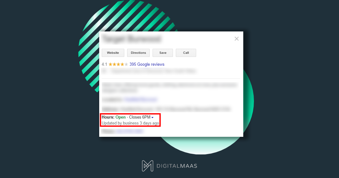 Google My Business Last Updated Note