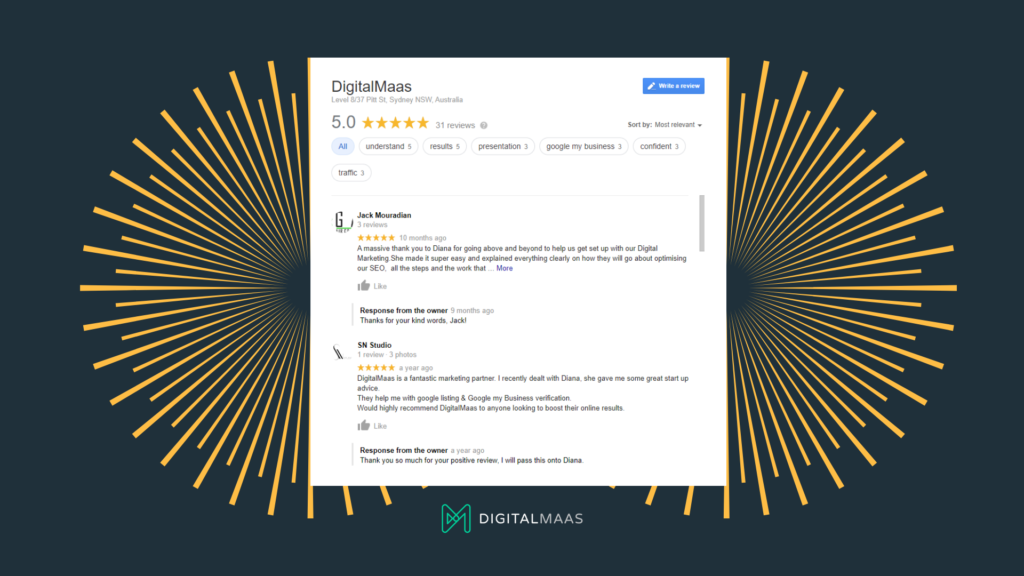 DigitalMaas Google My Business Reviews