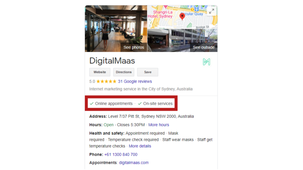 Google My Business Attributes