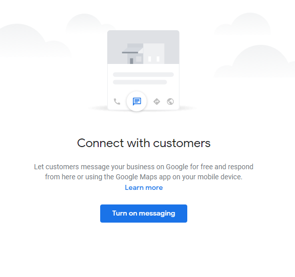 Google My Business messaging connect