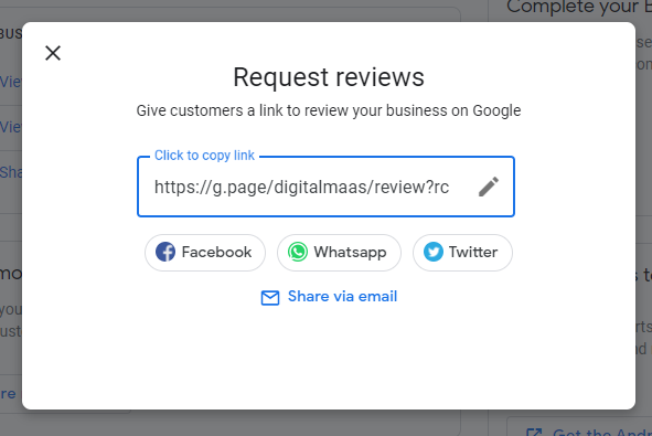 Requesting Google reviews 