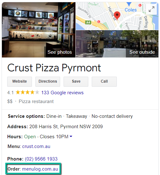 Crust Order Ahead Local Business Links