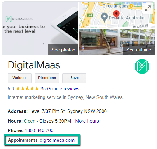 DigitalMaas Appointment Local Business Links