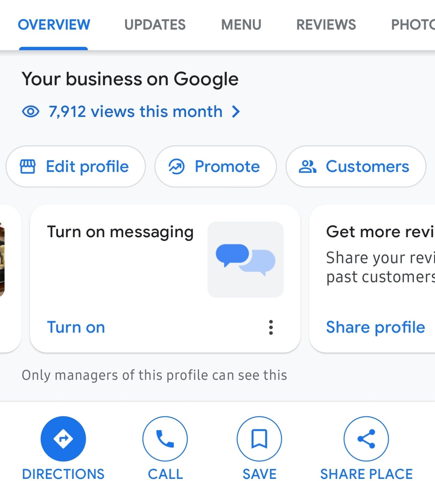 Messaging on Google Business Profile