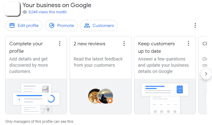 Google Business Profile on Search
