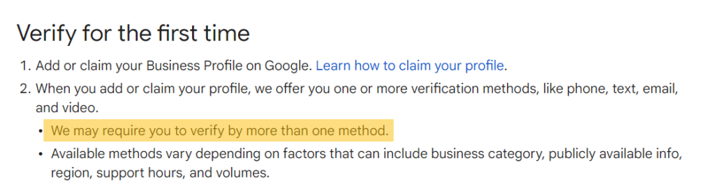 Verification to avoid Google Business Profile Suspended