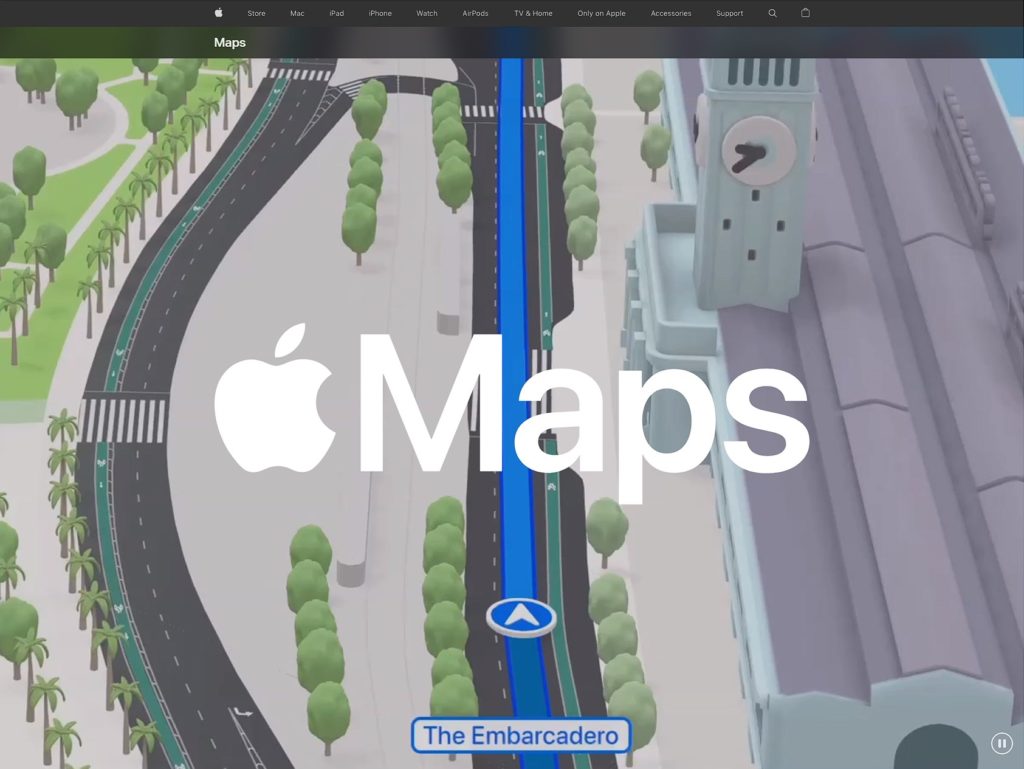 Apple Maps on desktop