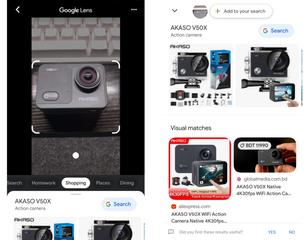 Google Multisearch allows you to find products using text and image search