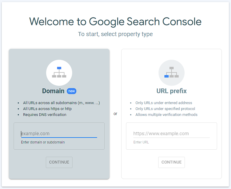 google search console signup