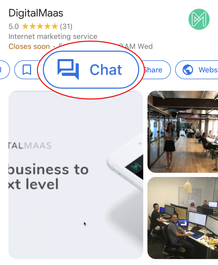 Google Business Messages - chat on GBP
